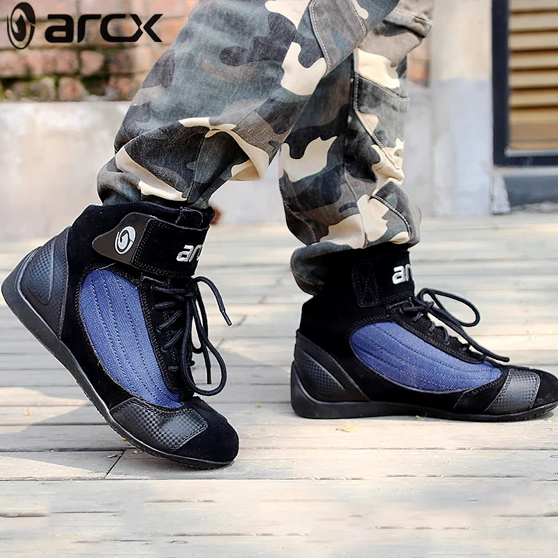 ARCX-本革のオートバイのアンクルシューズ,チョッパークルーザー