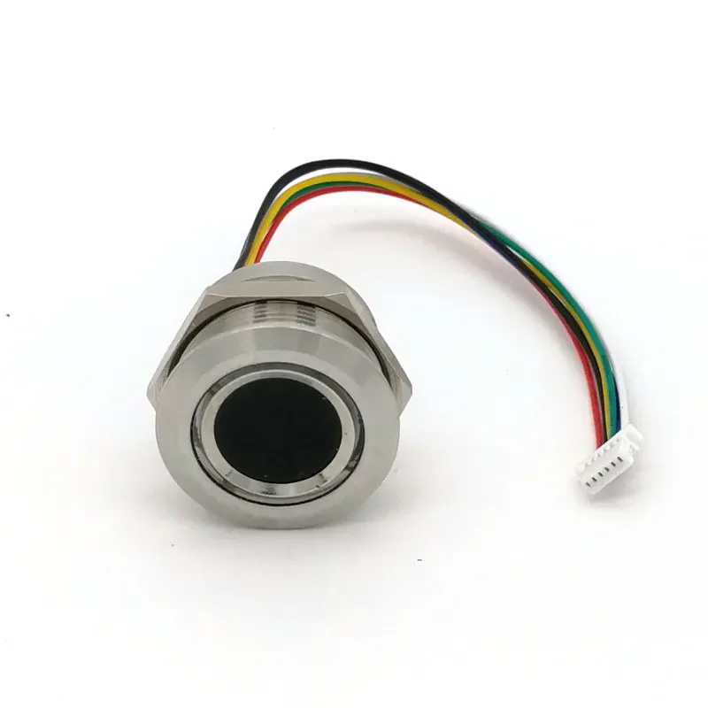 R503 Circular Capacitance Fingerprint Identification Module with Thread with Two-color Ring Indicator