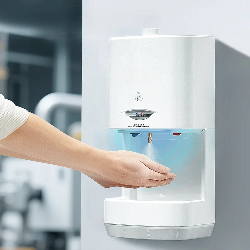 Wall Mounted Automatic Sensor Hand Sanitizer Dispenser Alcohol Spray Liquid Machine for Workshop Bathroom Public Place