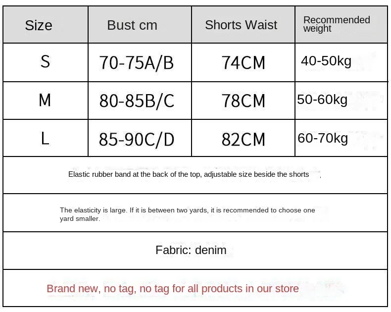 Sexy Denim Bikini Set White Chest Strap Split Vacation Swimsuit Women Summer Bathing Suit