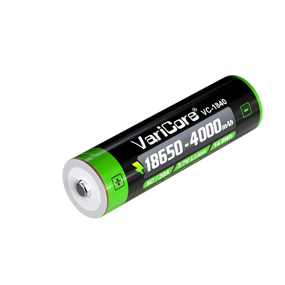 VariCore VC-1840 18650 4000 мАч 3,7 В литий-ионная аккумуляторная батарея для светодиодного фонарика