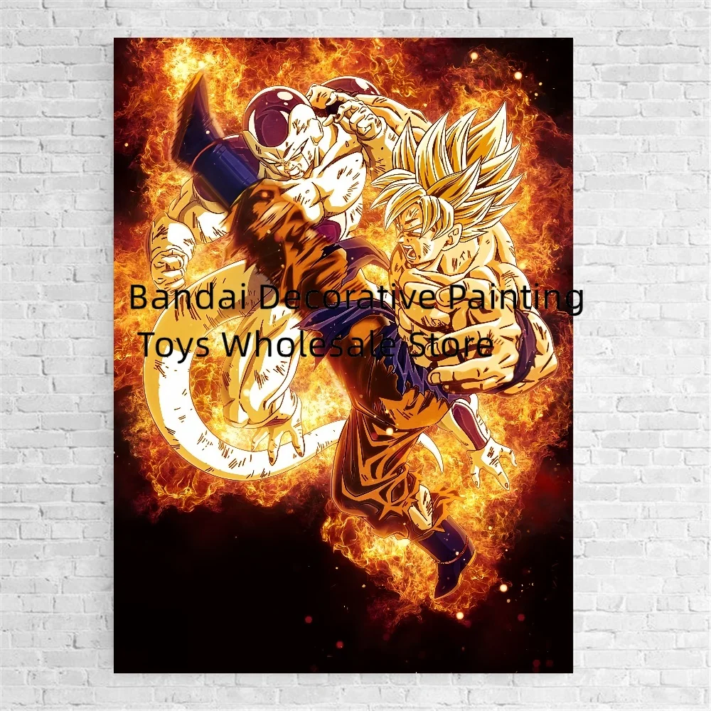 Classic Anime HD Painting Dragon Ball Cartoon Figure Goku Poster Mural Home Decor Aesthetic Painting Art Decoration Comics Gifts