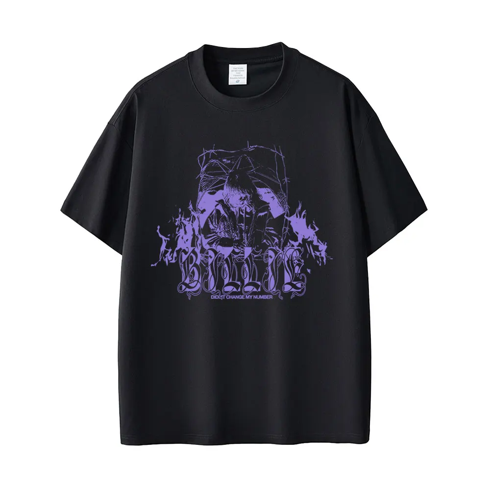 

Happier Than Ever I Didn't Change My Number Merch T-shirt Men Women Fashion Pop Music T Shirts Unisex Hip Hop Oversized T-shirts