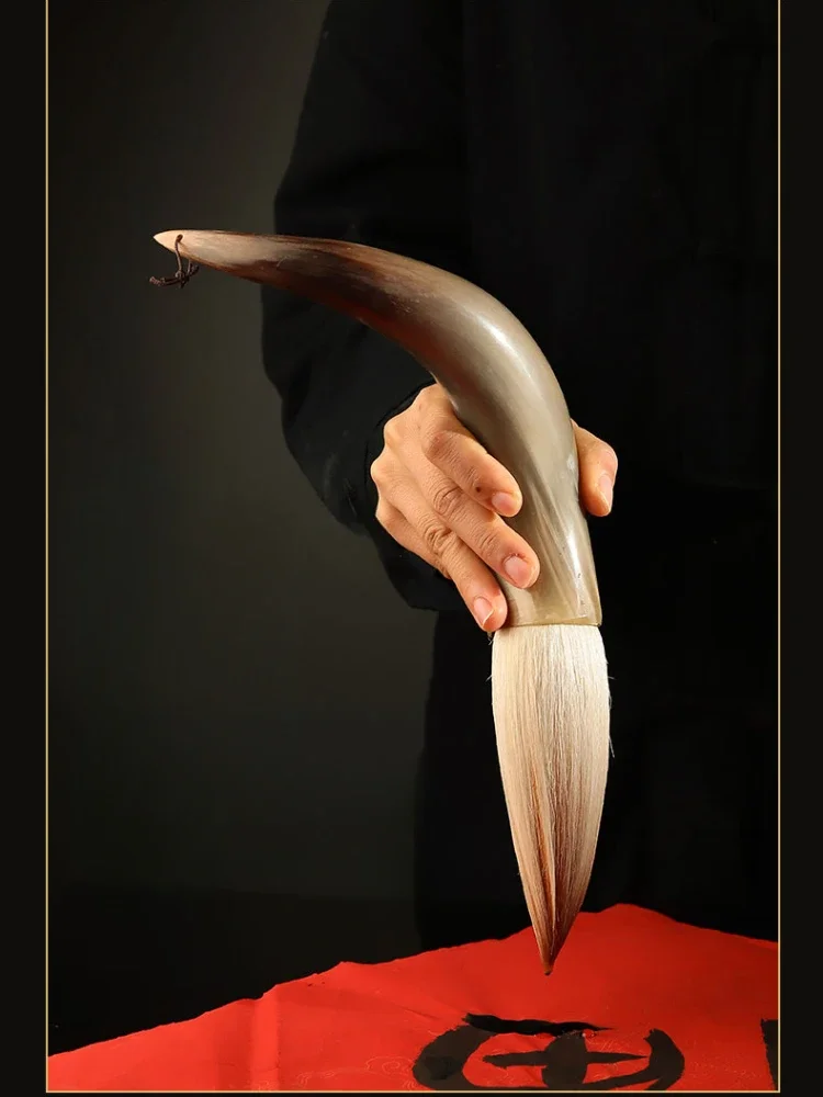 Кисть-ручка из рога для рисования с большим бункером