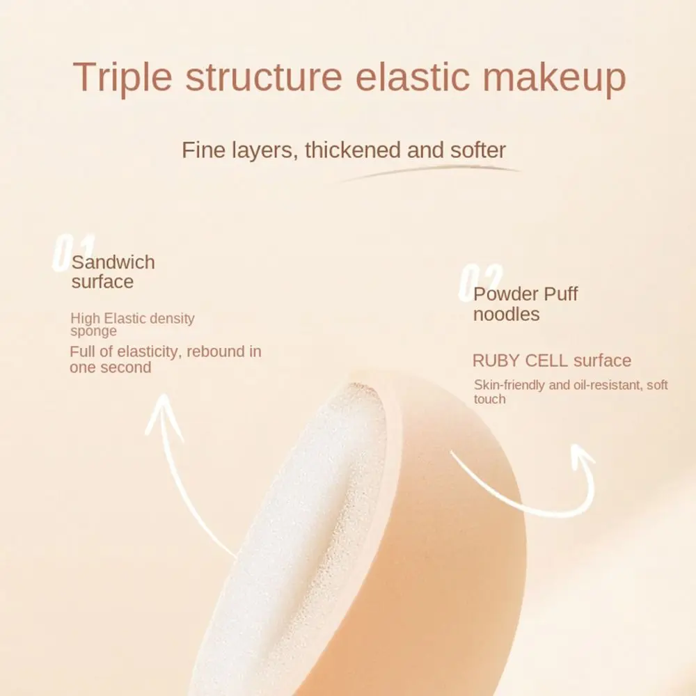 Portable Soft Makeup Puff Hide Pores Dry Wet Dual-use Cosmetic Puff Super Soft Smooth Makeup Puffs Foundation Makeup Tool