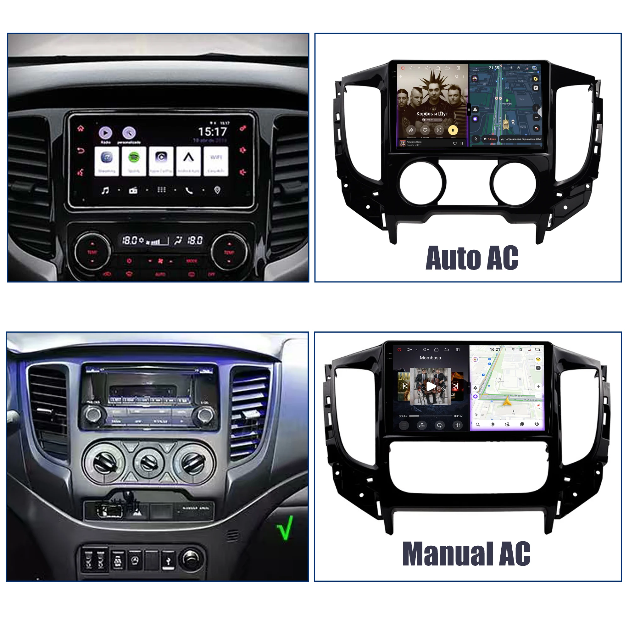 Redpower Crystal Sound 850 Pro Max  Android Car Radio Player Screen for Mitsubishi Triton L200 2015-2019 AUTO CarPlay Bluetooth