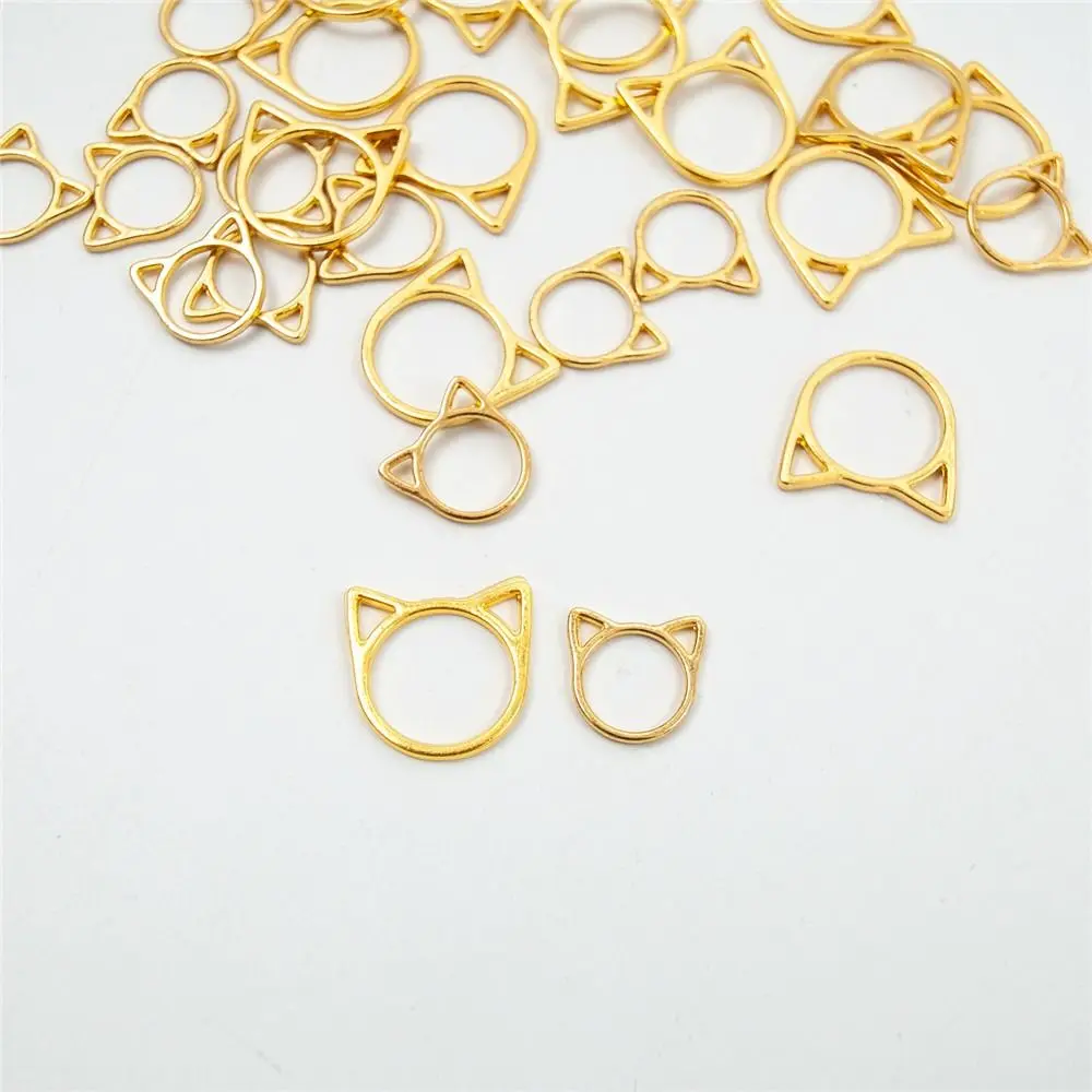 30Pcs/Lot Golden Crochet Stitch Marker Cat Ears Crochet Latch Triangle-shaped Needle Clip Knitting Accessories Sewing Supplies