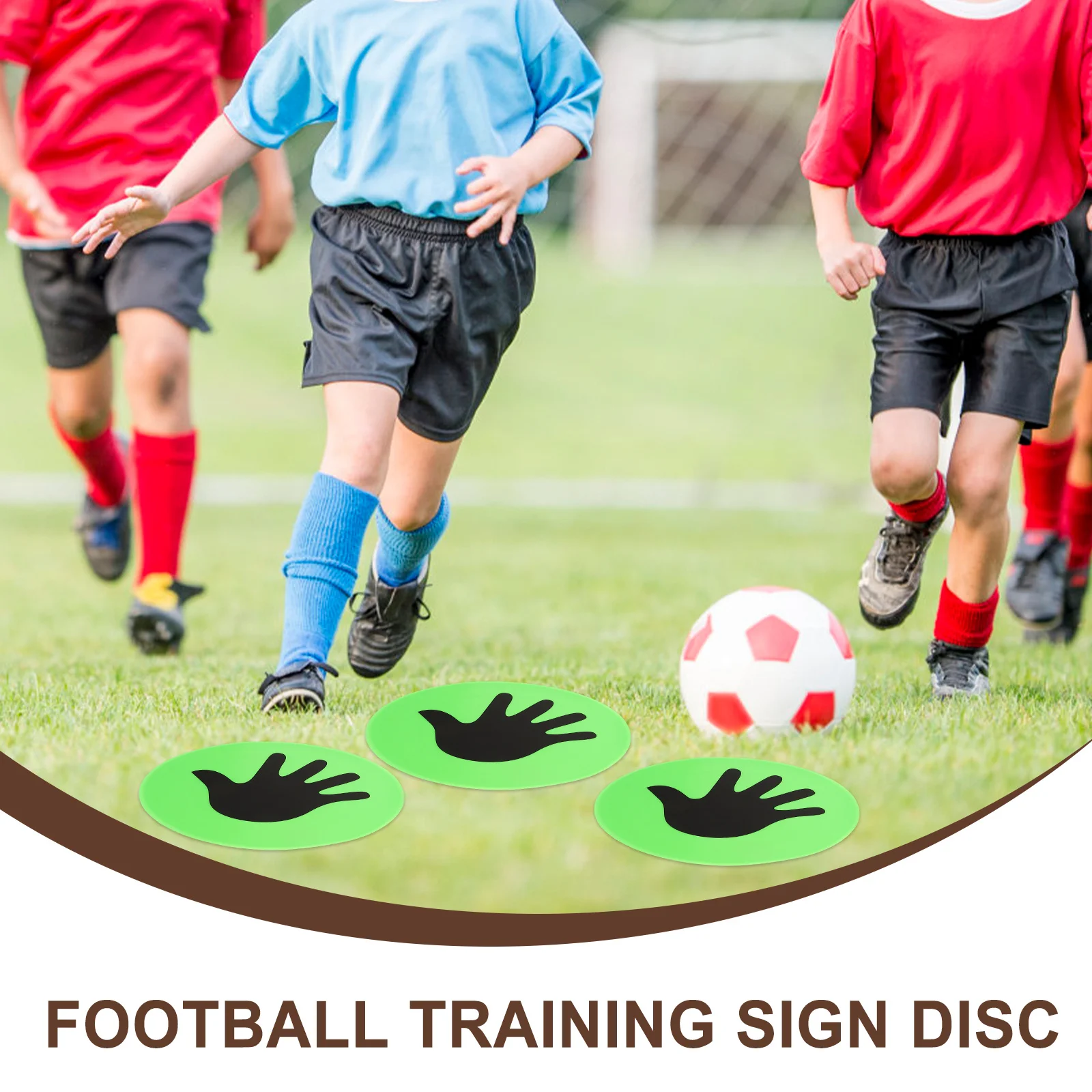 

Palm Rest Discs 23cm Round PVC Material Sensory Training Equipment for Football Soccer Training Marker Green Color