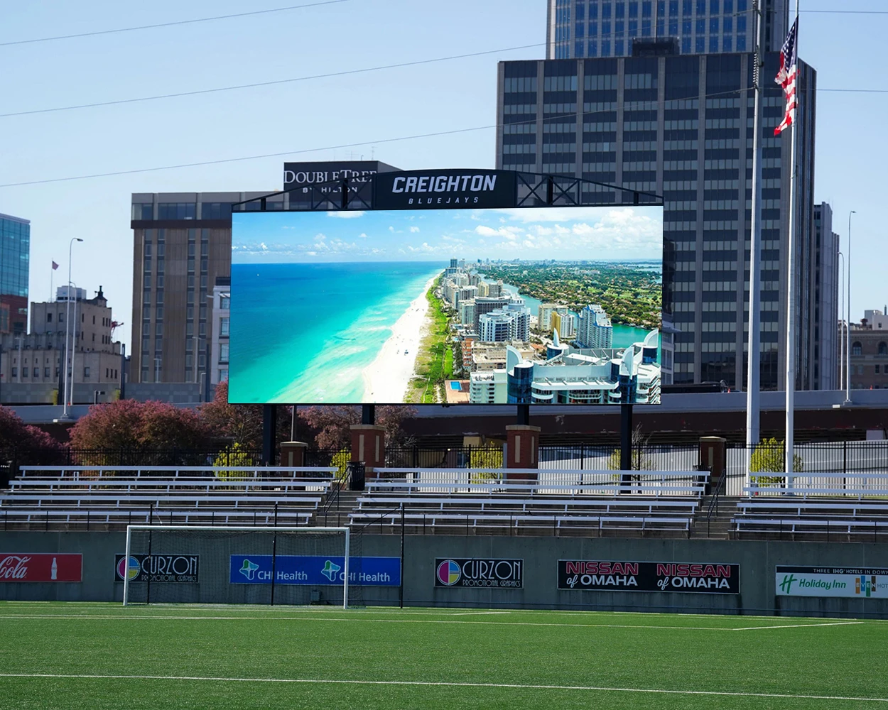 Outdoor Football Pitch LED Advertising Screen Big LED Display P4 Outdoor LED Digital Screen Video Board