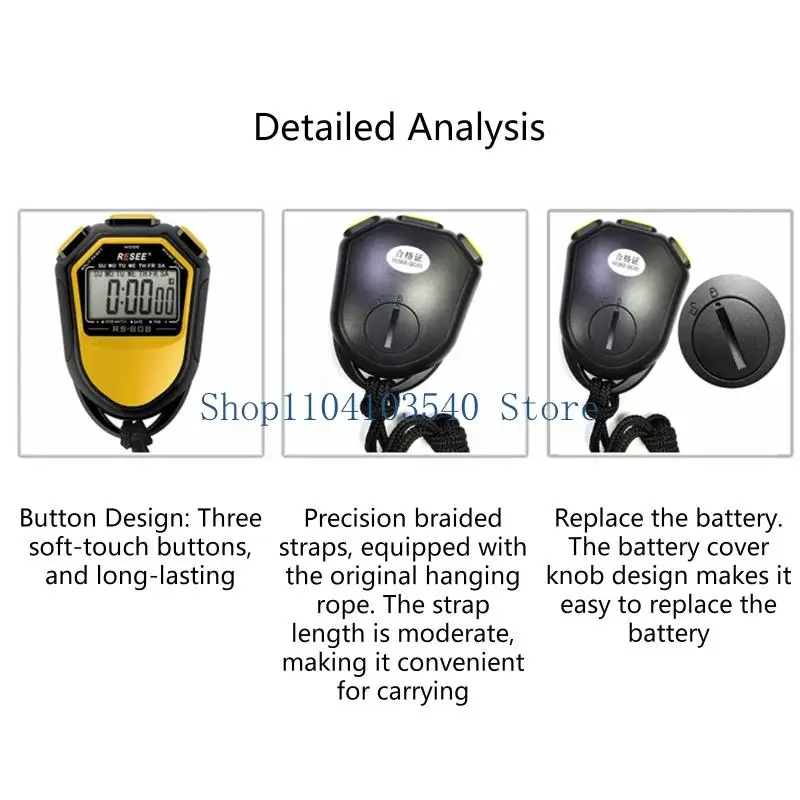 02DC Multifunction Stopwatches Timer With 1/100 Second Accuracy And ABS Body For Schools Sports Event And Professional Timing