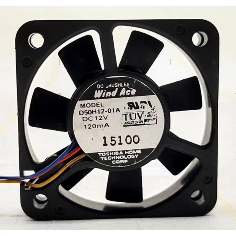 

H 1 pcs Wind for Ace D50H12-01A 5010 12V 120mA 3-wire detection inverter cooling fan
