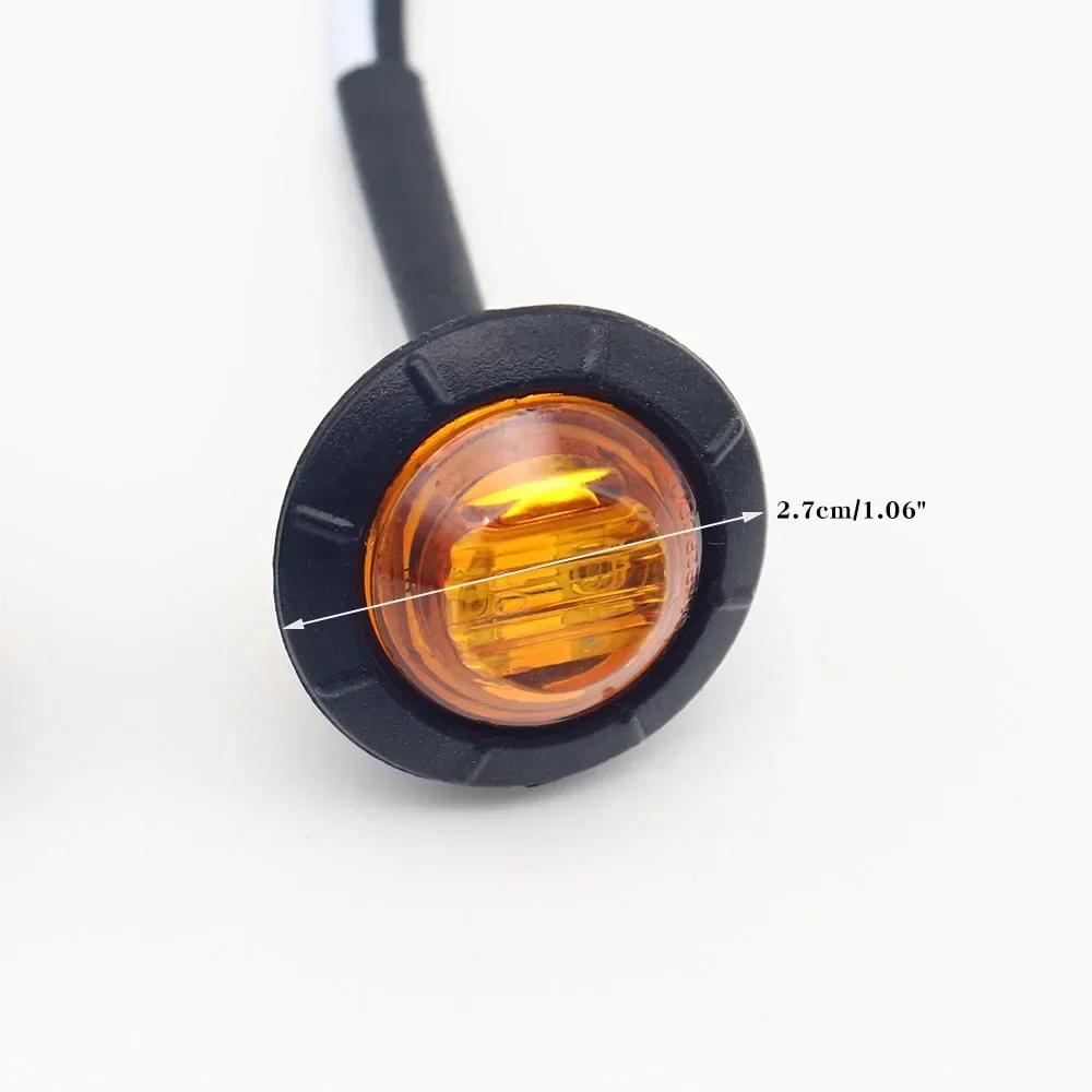 10pcs Waterproof 12V 3LED 3/4\