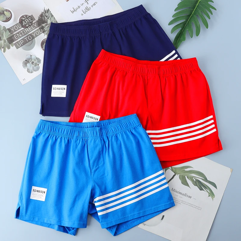 Men Underpants Men's Cotton Boxer Shorts Loose fitting home pants Long Leg Shorts Boxer Men’s Underwear ﻿