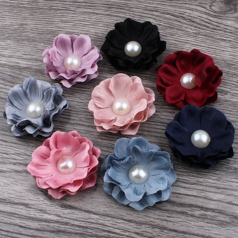 

20pcs/lot 4.6cm 8colors Newborn Mini Korean Felt Flower For Kids Girls Hair Accessories Handmade Fabric Flowers For Headbands