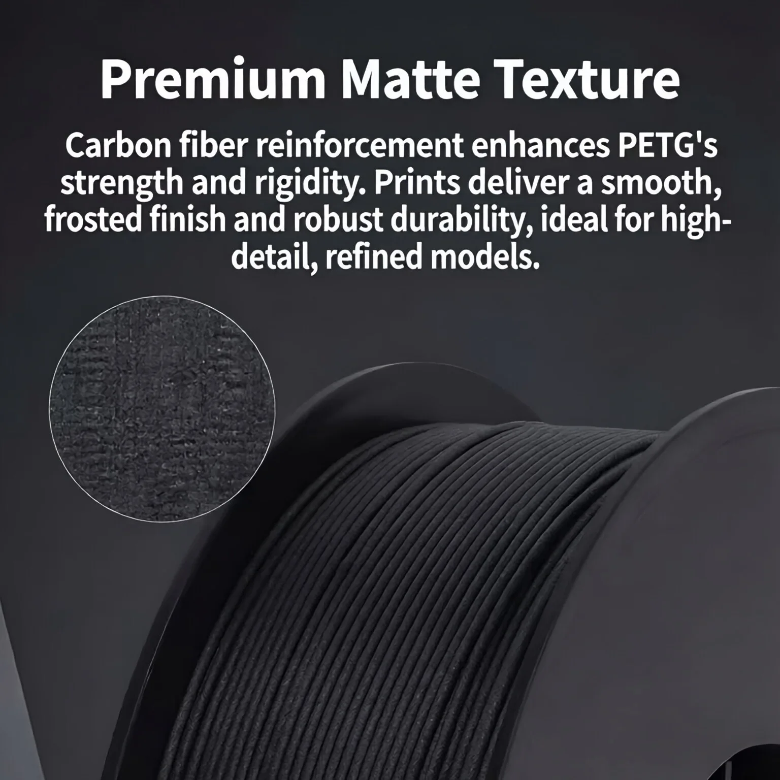 1KG PETG-CF Carbon Fiber 3D Printer Filament 1.75mm High Strength High Toughness Carbon Fiber Reinforced PETG for 3D Printing view 4