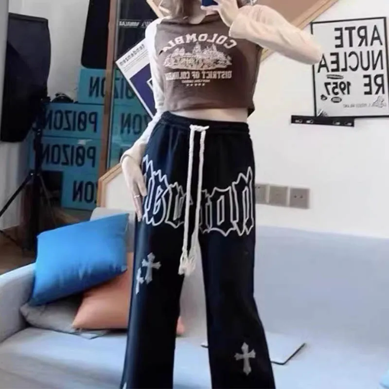 

Black work pants for women in summer new high waisted slimming ankle tied small stature spring and autumn casual sport
