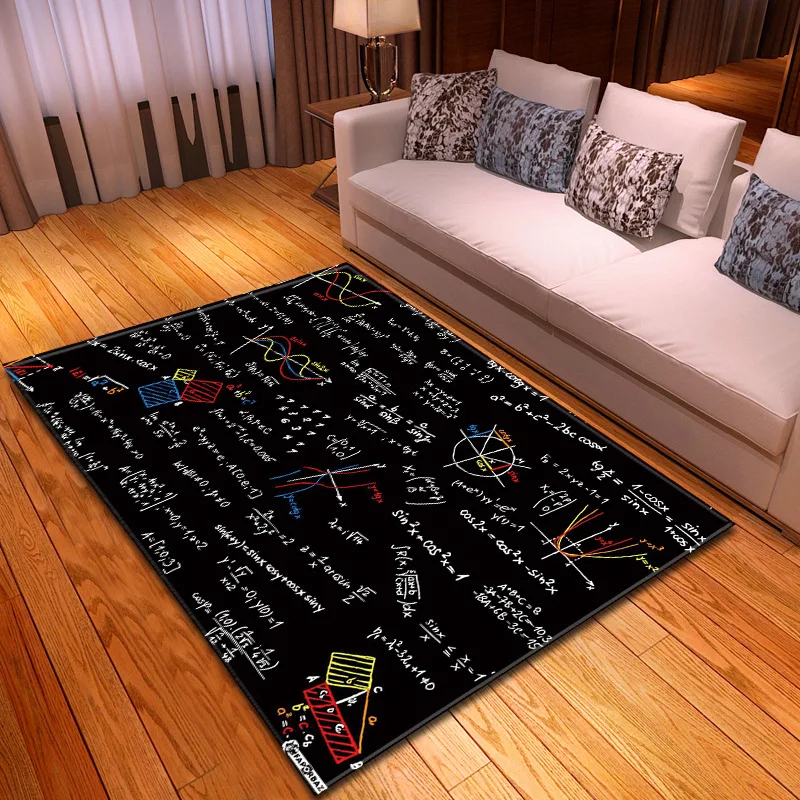 Periodic Table of Elements Rugs Carpets for Living Room Bedroom Coffee Table Floor Mats Chemistry Math Pattern Anti-Slip Carpet