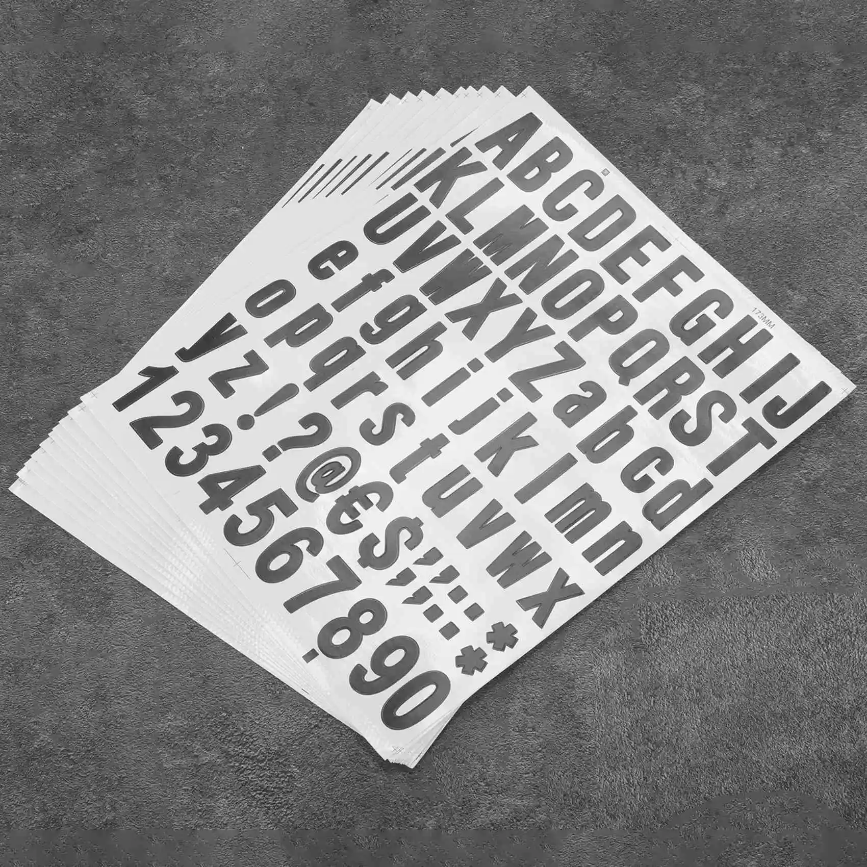 【قطرة السعر!】770 قطعة 10 ورقة مجموعة أرقام حروف فينيل ذاتية اللصق، ملصقات أرقام الأبجدية لصندوق البريد (أسود، 1 بوصة)