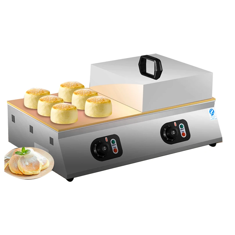 

Stainless Steel Double Head Pancake Souffle Machine Souffle Snack Bar Machine For Sale
