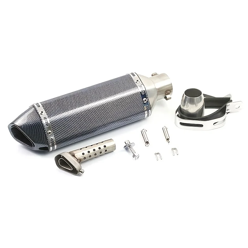 1 Piece 51 Mm Motorcycle Exhaust Tailpipe Tips Unbent Stainless Steel Exhaust M…