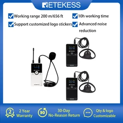 Retekess TT116 Whisper Tour Guide System Audio Guide Set With Transmitter For Meeting Church Study Tour Excursion Training