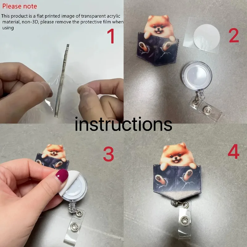 1個のハロウィン格納式バッジリール、金属クリップ付き - 24インチの離脱ストラップ、360 °   オフィス/企業向けスイベルフック