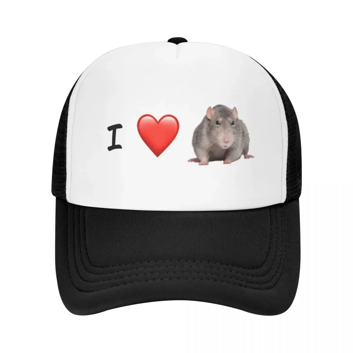 I love rats Baseball Cap Hat Man For The Sun Fishing cap cute Men Golf Wear Women's