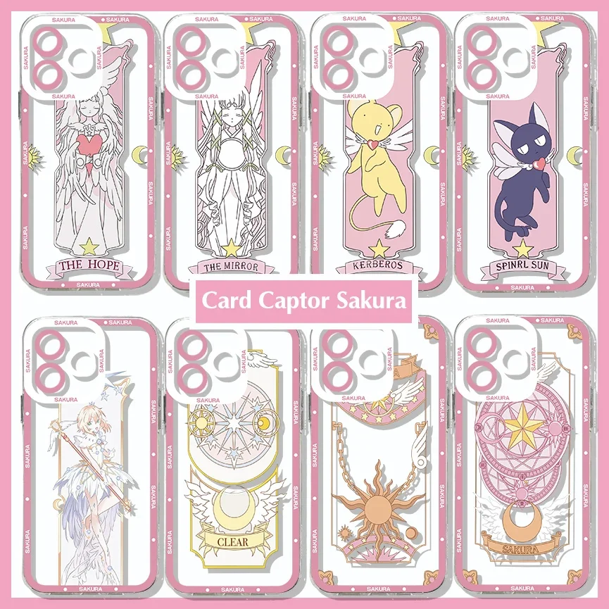 Cardcaptor Sakura Magic Circle Phone Case For iPhone 15 14 13 12 11 Pro Max X XR XS 7 8 SE Plus Soft Silicone Transparent Cover