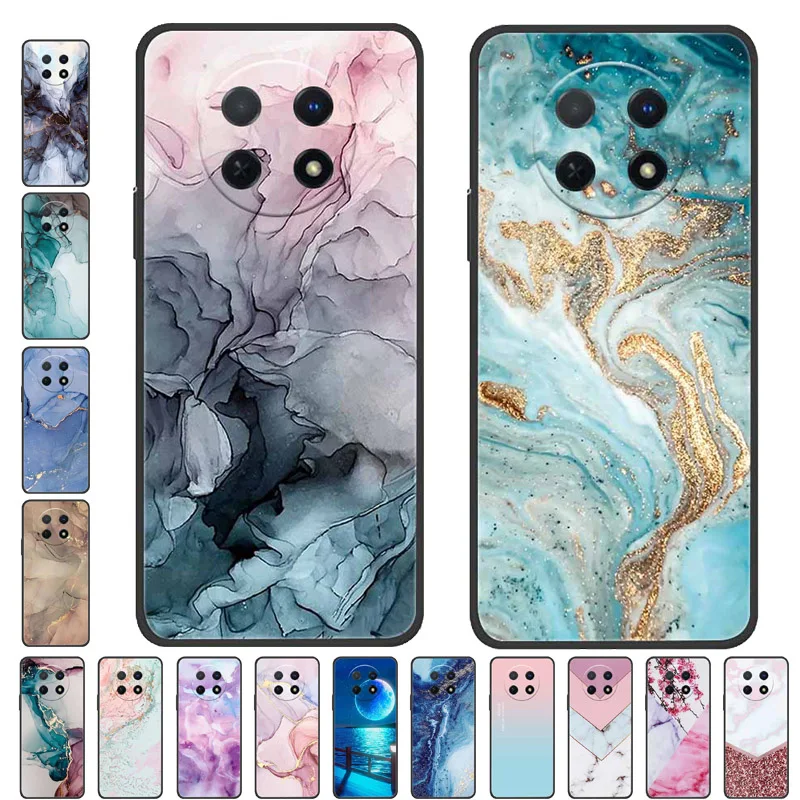 For Huawei Nova Y91 Case New Fashion Marble silicon Soft TPU Back Cover For Huawei Nova Y 91 Y91 Phone Cases STG-LX1 LX2 Capa