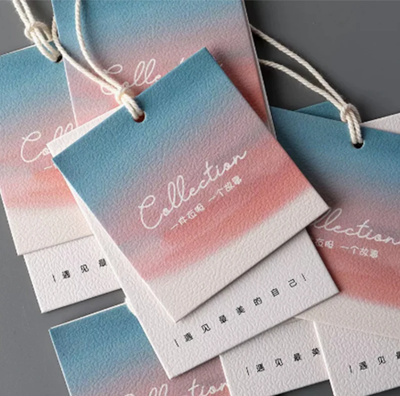 Clothing hang tag customization logo clothing store high-end light luxury label customization hanging design price trademark