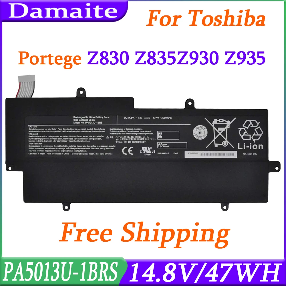 PA5013U-1BRS Laptop Battery for Toshiba Portege Z830 Z835 Z930 Z935 Ultrabook PA5013 Dynabook R631/28E R632 R632/H R632/G