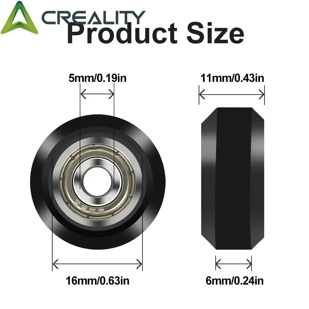 Koło POM do drukarki 3D Creality, plastikowa rolka, łożysko liniowe 625zz, części do drukarek 3D z serii Ender 3, Ender 5 i CR 10. — zdjęcie produktu 4