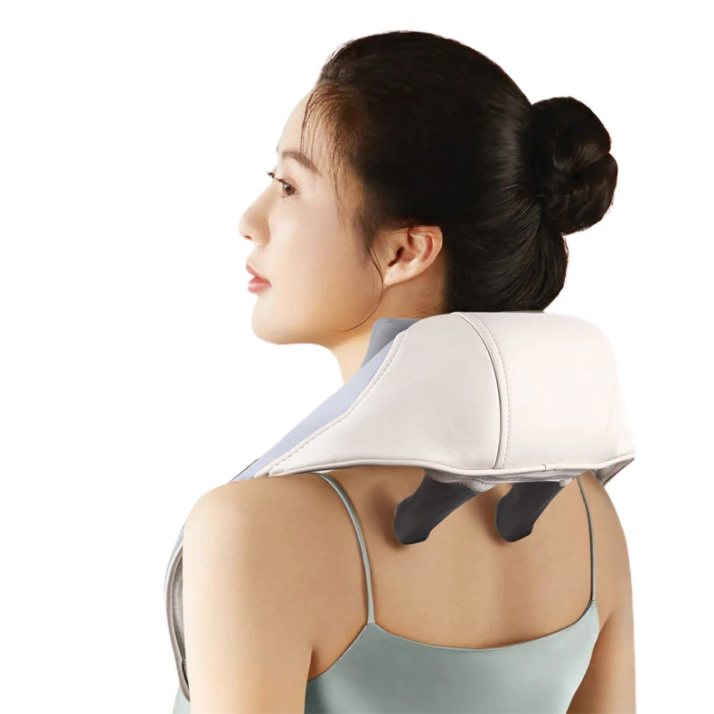 Hot Compress Heating Tapping Electric Deep Tissue 3D Neck Shoulder Kneading Massage Shiatsu Neck And Back Massager