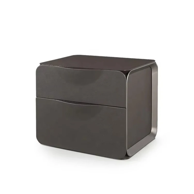 

Luxury Bedroom Bedside Table High-end Modern Metal Side