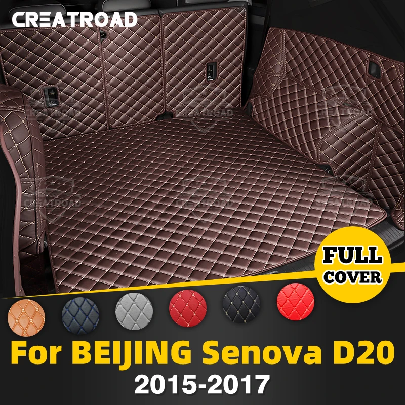 

CREATROAD для BEIJING Senova D20 Sedan 2015-2017Auto, коврик для багажника с полным покрытием, автомобильный защитный коврик, подкладка для багажника, аксессуары для интерьера