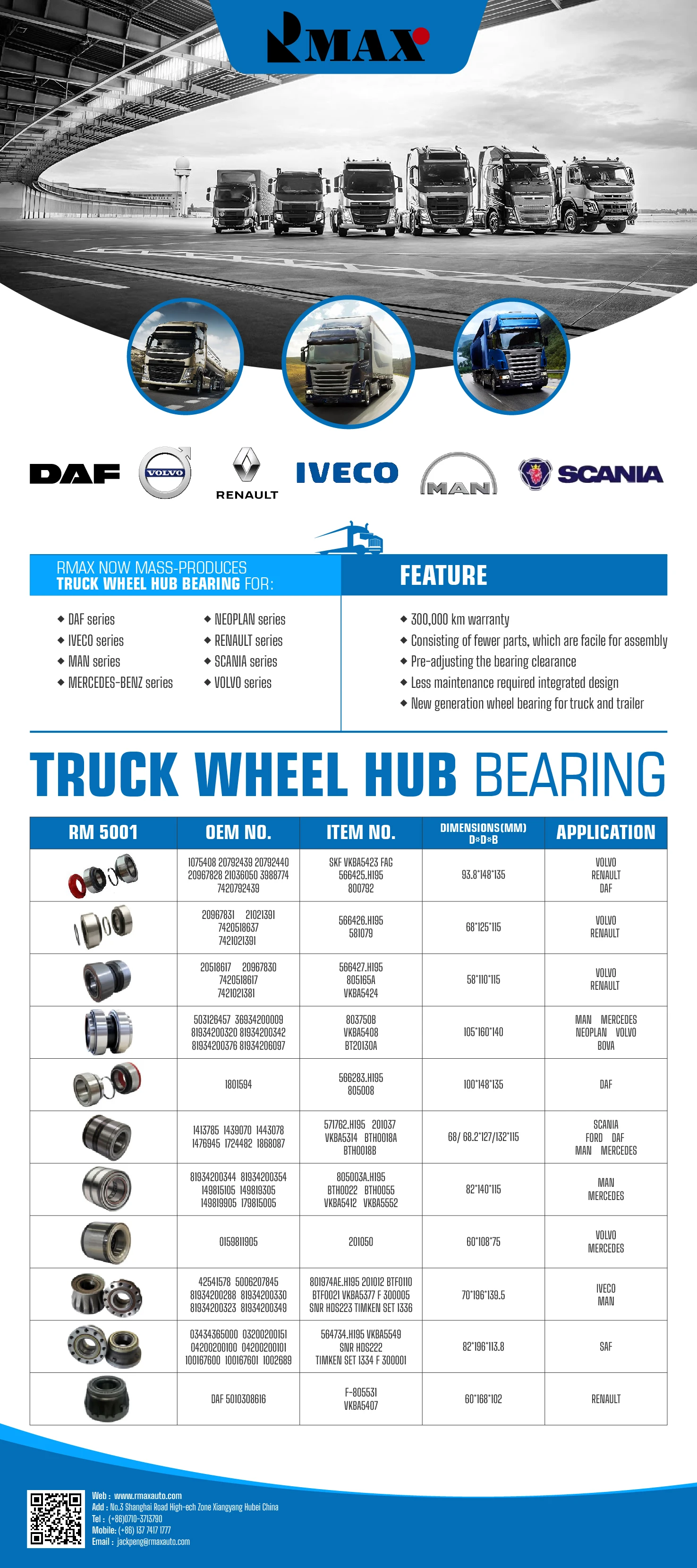 for European  Truck Pneumatic Clutch 6482000216 Hydraulic Cylinder for Auto Bearings for DAF/IVECO/MAN Truck Models view 6
