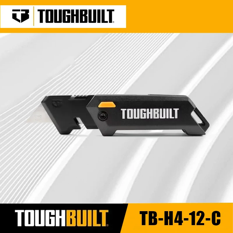 TOUGHBUILT Small Folding Utility Knife TB-H4-12-C for Outdoor Work & Craft Cutting