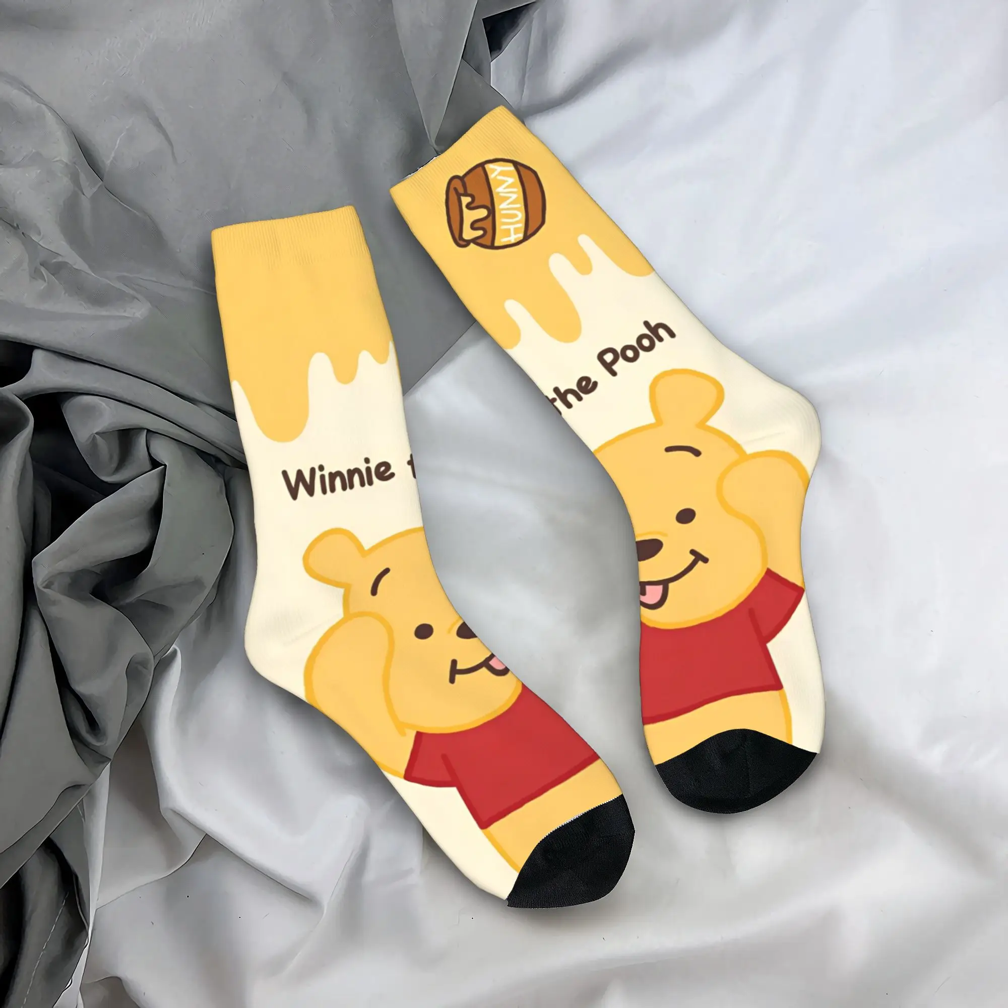 Men Women Kawaii Winnie the Pooh  Socks Breathable Fashion  Socks Wonderful Gifts