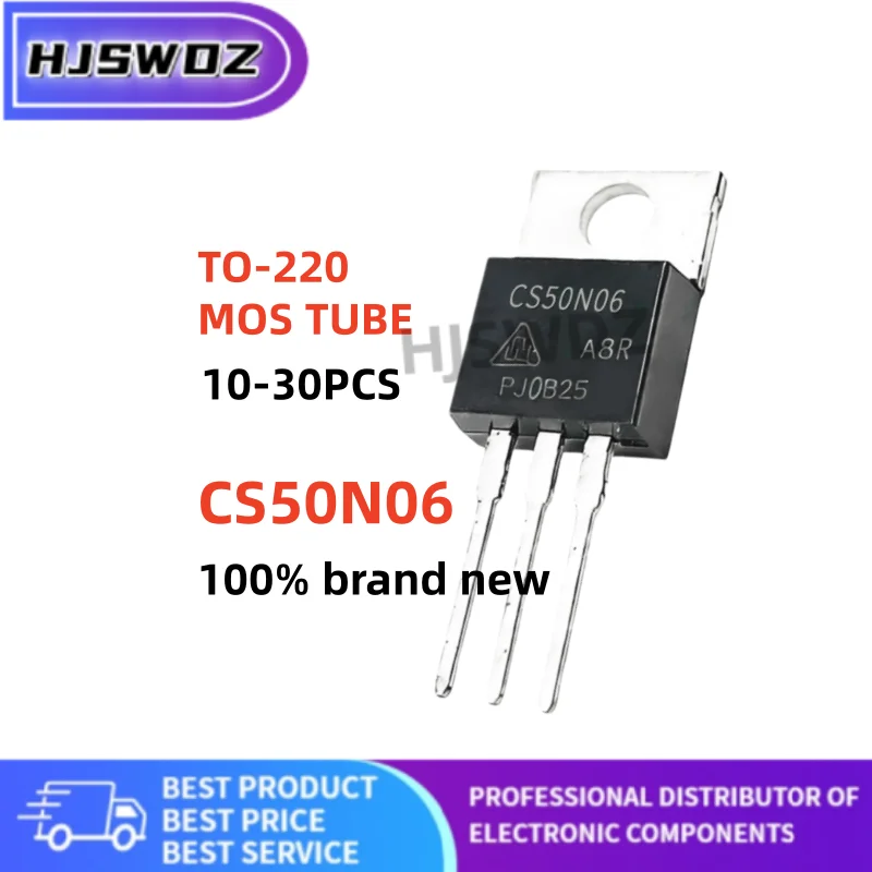 10-30 Uds. CS50N06 CS50N06A8R TO-220 MOSFET Transistor de efecto de campo Nuevo y de calidad
