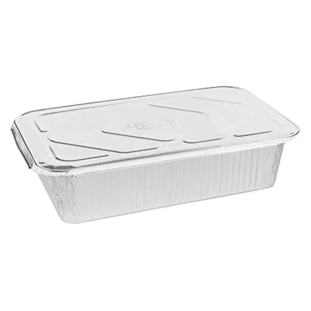 Deep Disposable Aluminum Pans with Lids Fresh Meals Versatile Food Containers Steam Table Bakeware Eco-Friendly Durable 9 x 13