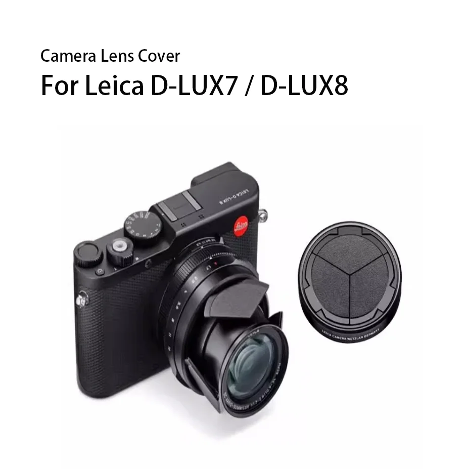 

D-LUX8 D-LUX7 Automatic Lens Cover Metal Camera Lens Hood for Leica D-LUX8 D-LUX7 Lens Hood Cap Replaces Camera Accessories