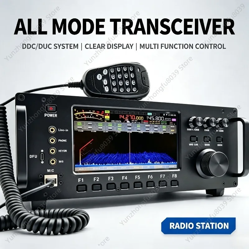 100-ваттный всережимный трансивер DDC DUC с частотой 0,5-750 МГц, 3D Waterfall Spectrum SDR для любительской радиосвязи
