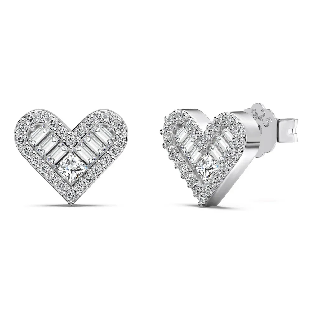 

New S925 silver ear studs with fashionable, light luxury design, niche, caring and fresh earring set