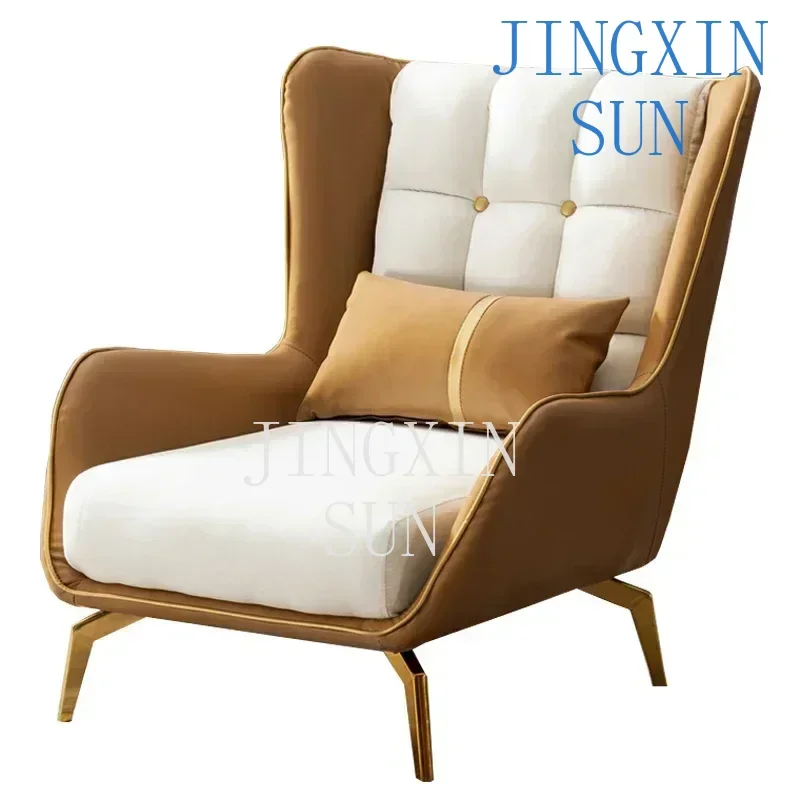 Nordic Lounge Chair Modern Living Room Makeup Accent  Floor Individual Armchair Salon Library Furniture