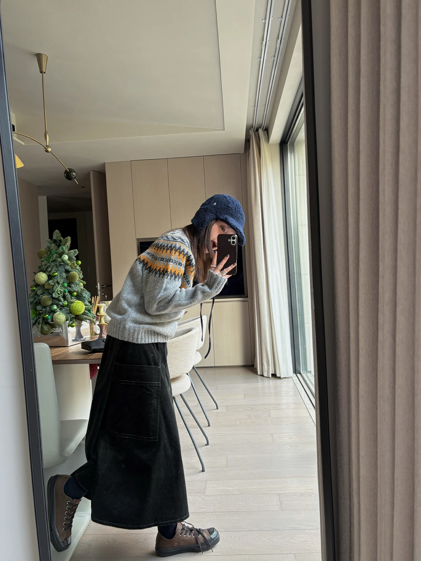 

Женский винтажный шерстяной свитер IWiNG с вышивкой Fair Isle, полностью шерстяной, с длинными рукавами и круглым вырезом