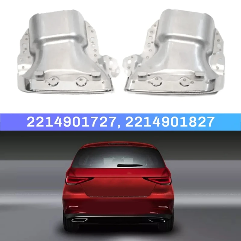 For Benz R CLASS /S CLASS /GL /ML Rear Exhaust Pipe Left Right Muffler Decorative Tail Pipe Cover 2214901727, 2214901827