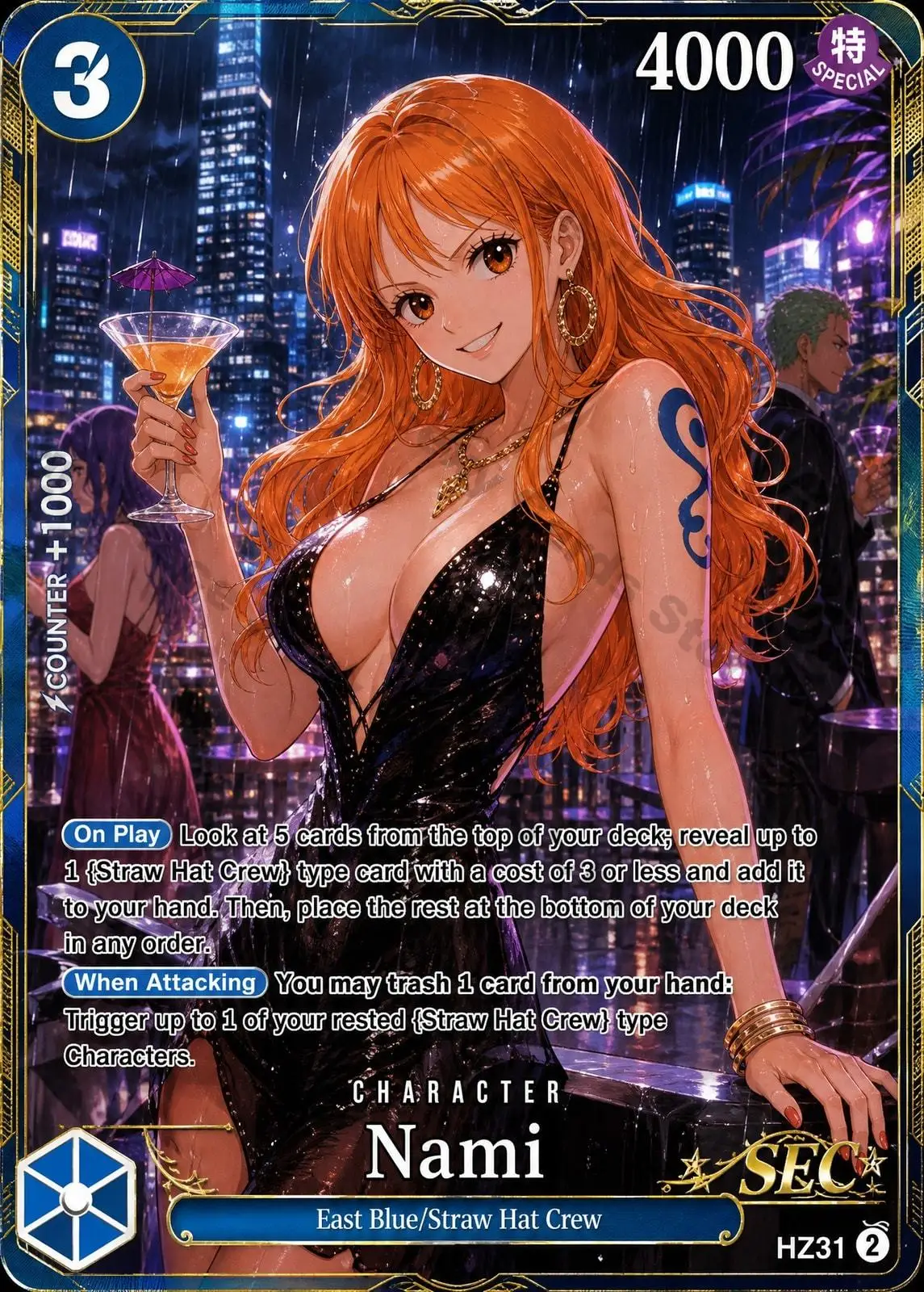 5Pcs One Piece Cards OTCG Card Anime Style Collectible Trading Full Art Premium Nami Collection Cards One Piece Card Game Gift