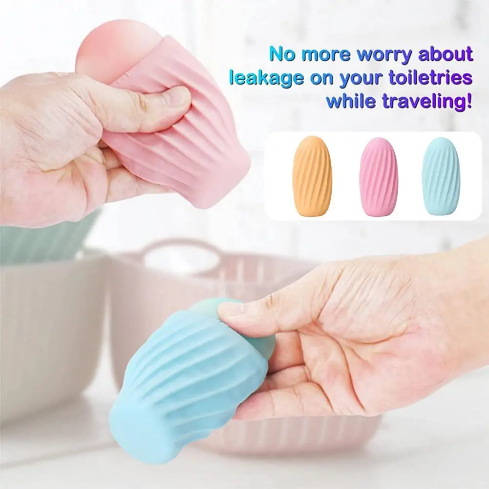 Leak Proof Cover  Good Tightness   Cosmetic Leakproof Sleeve Traveling Shampoo  Conditioner Bottle Anti-leak Cover