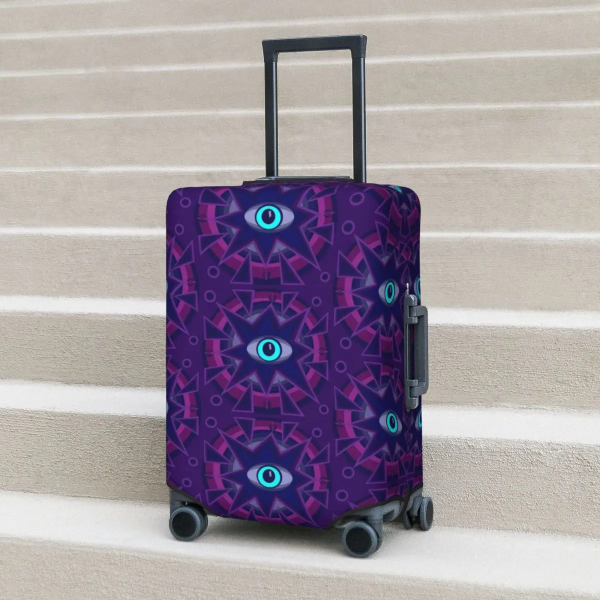 Evil Eye Suitcase Cover Abstract Eyes Print Travel Vacation Practical Luggage Case Protector