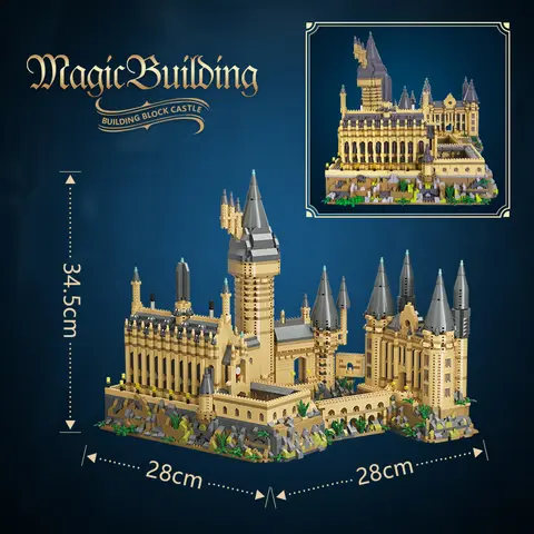 6000+ delar Harry Potter mini-byggklossar födelsedagspresenter för barn, vuxna, magiskt slott, 3,5 mm klossar, kreativa leksaker 10 best sales Lego Ideas-set - №6